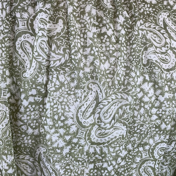MICHAEL KORS ~ Cotton Paisley-Print Wrap Top ~ Army Green ~ Size: M ~NWT! - Picture 6 of 10